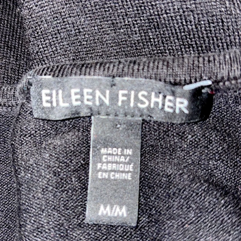 Eileen Fisher Asymmetrical V Neck Oversized Tunic Sweater